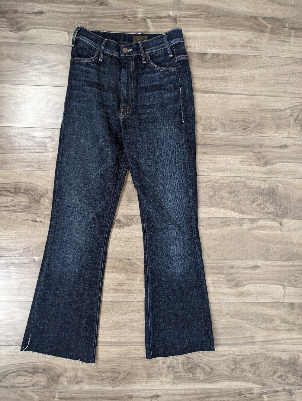 Mother Women's Hustler Ankle Fray Partners Undercover Size 25 Bootcut Kick Flare